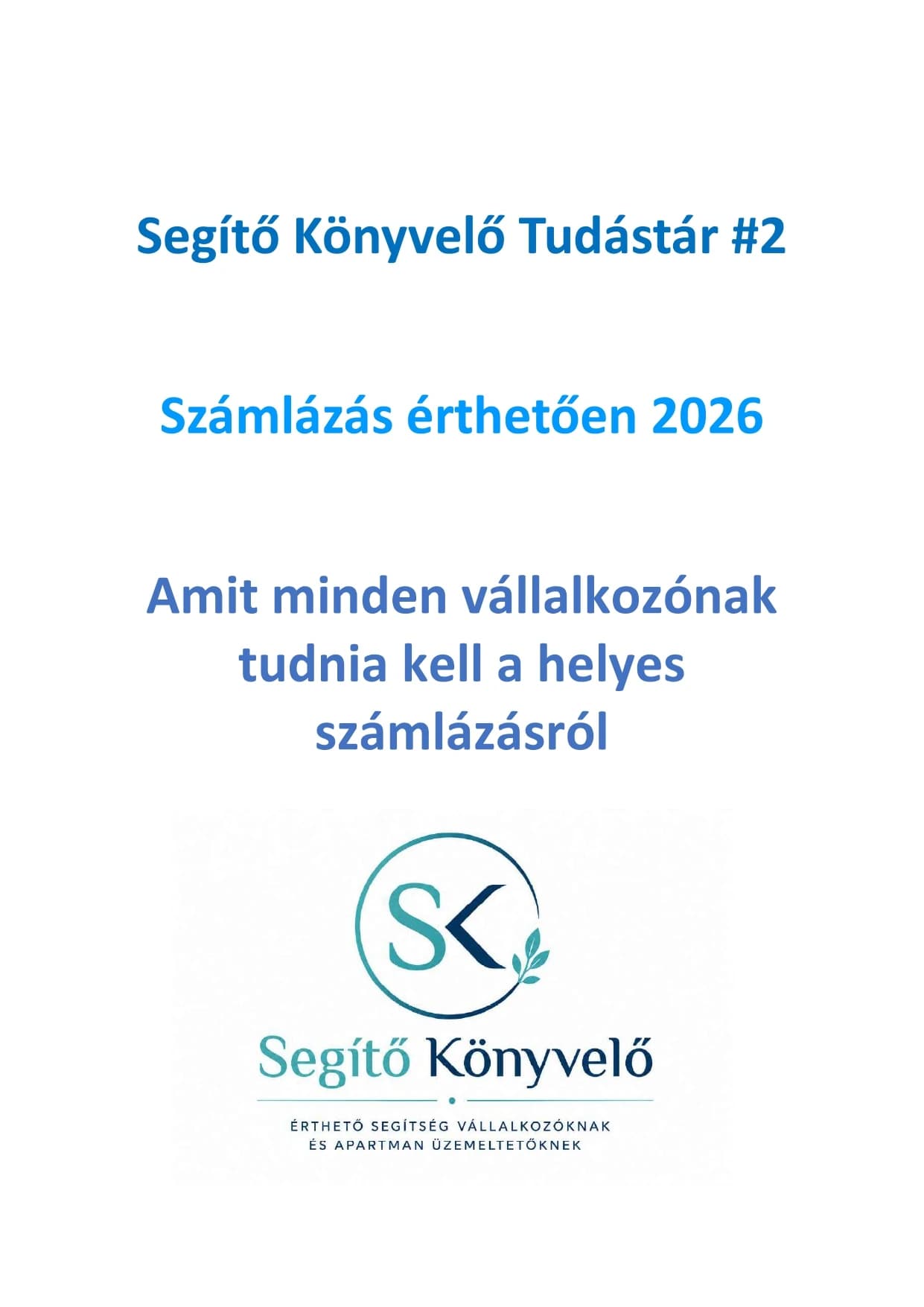 Számlázás érthetően 2026