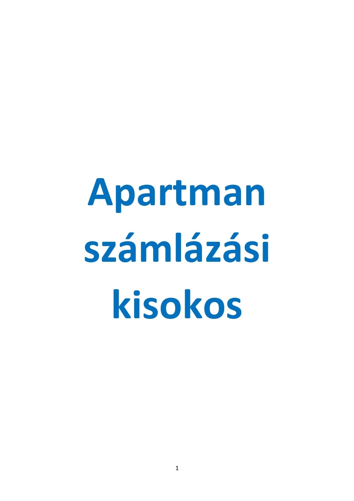 Apartman számlázási kisokos
